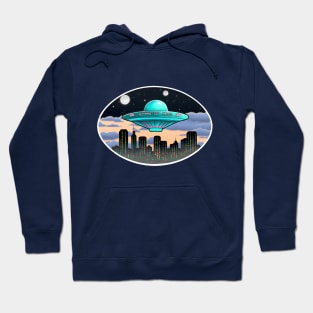 Aliens incoming over the city Hoodie